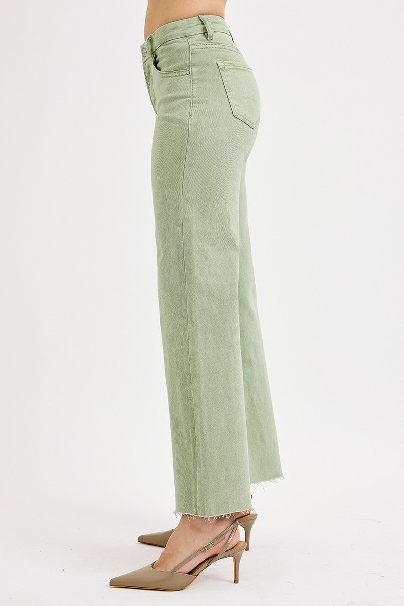 RISEN Tummy Control Mid Rise Wide Leg Pants