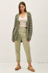 Breezy Knit Striped Cardigan W/ Pockets