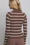 Striped Turtleneck Sweater Top