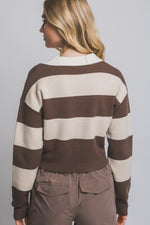 Stripe Polo Sweater
