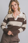 Stripe Polo Sweater