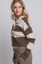 Stripe Polo Sweater