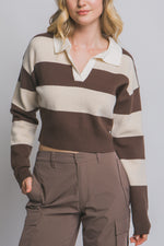 Stripe Polo Sweater