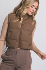 Cropped Puffer Vest