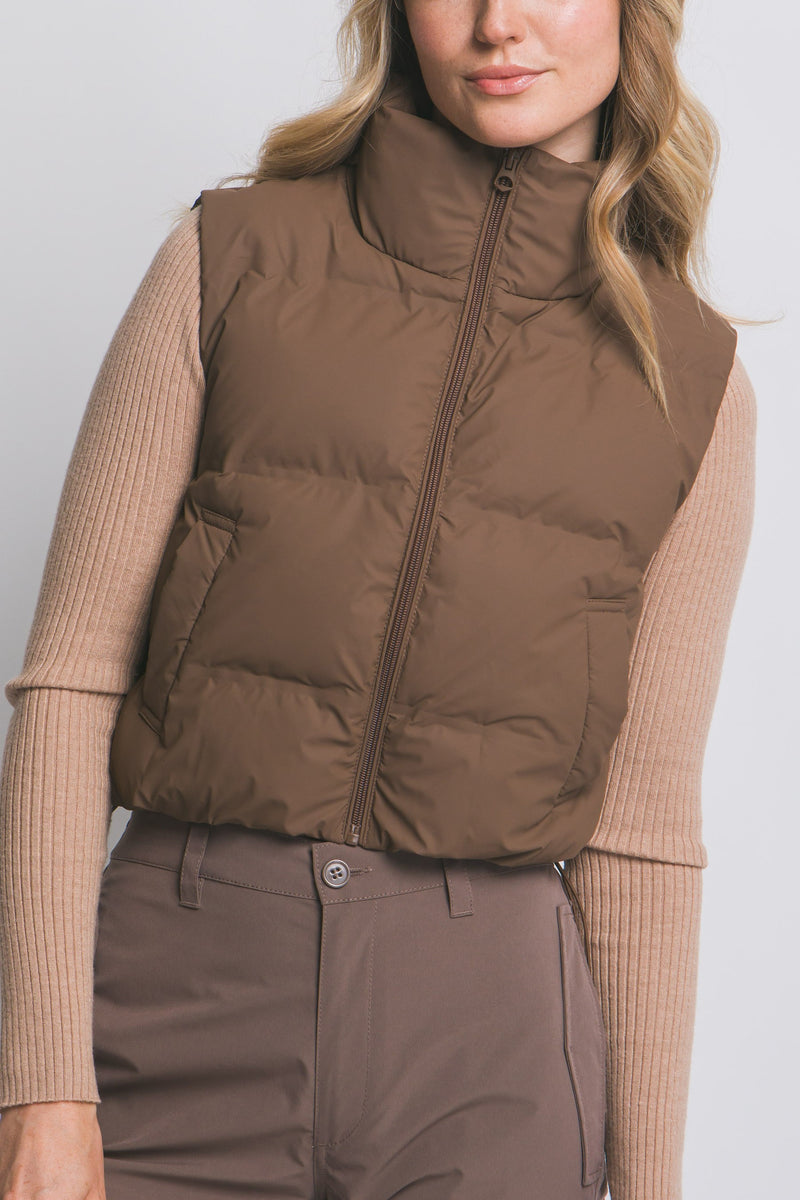 Cropped Puffer Vest