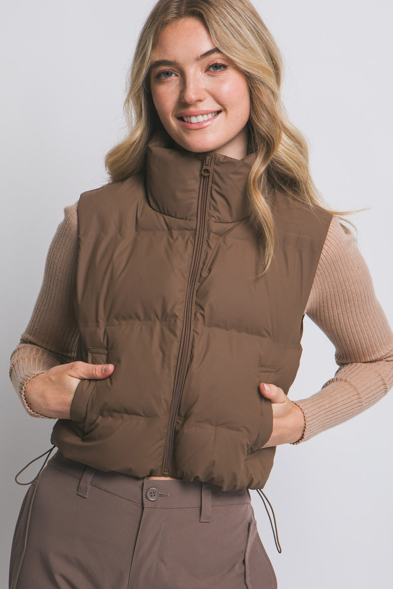 Cropped Puffer Vest