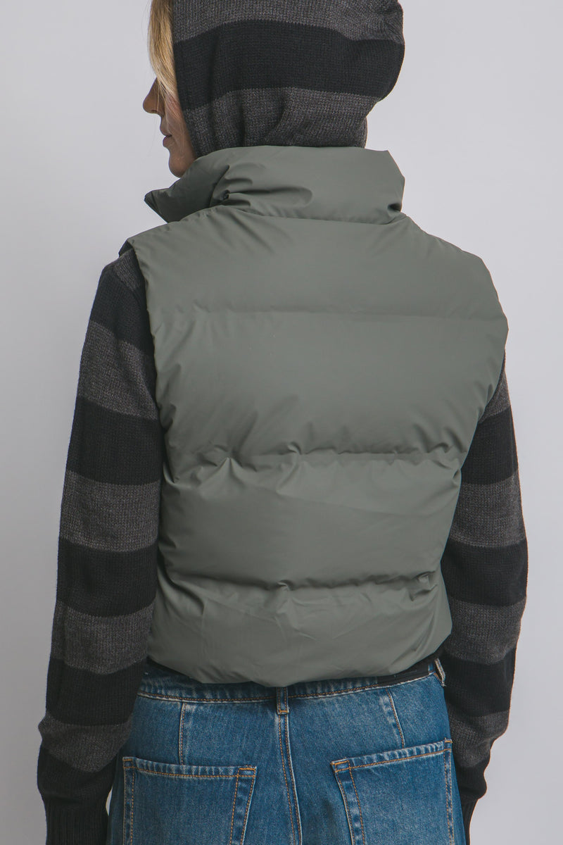 Cropped Puffer Vest