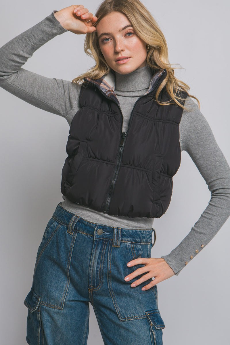 Full-Zip Reversible Puffer Vest