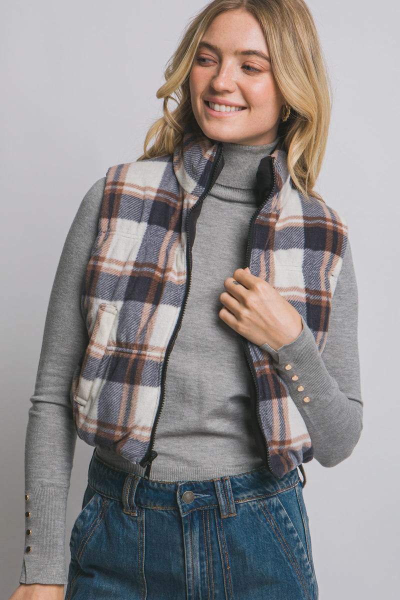 Full-Zip Reversible Puffer Vest