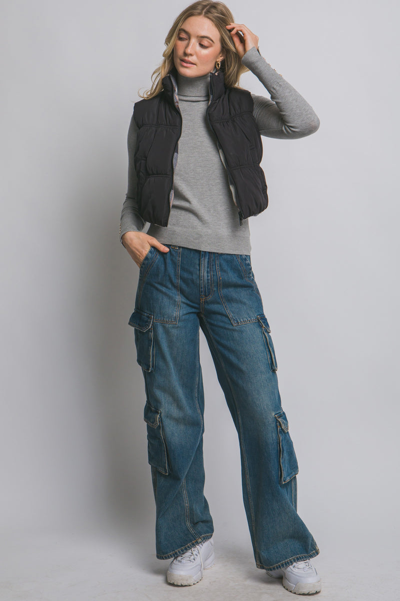 Full-Zip Reversible Puffer Vest