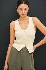 Chunky Ribbed Knit Sweater Vest