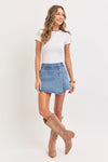 Business In The Front Denim Skort