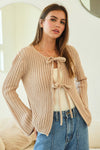 Solid Loose Knit Sweater Top