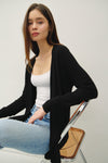 Viscose Open Front Essential Cardigan