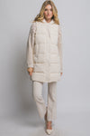 Hooded Long Quilted Puffer Vest