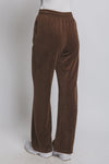 Elastic Waist Velour Sweatpants
