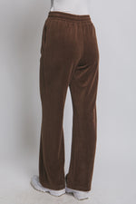 Elastic Waist Velour Sweatpants