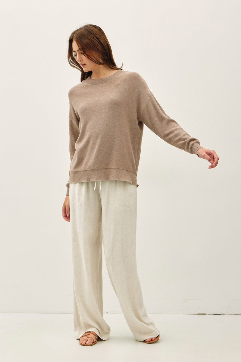 Slightly Oversized Drop Shoulder Sweater Top