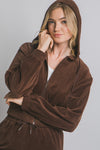 Velour Full Zip Hoodie