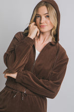 Velour Full Zip Hoodie