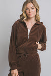 Velour Full Zip Hoodie