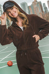 Velour Full Zip Hoodie