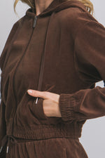 Velour Full Zip Hoodie
