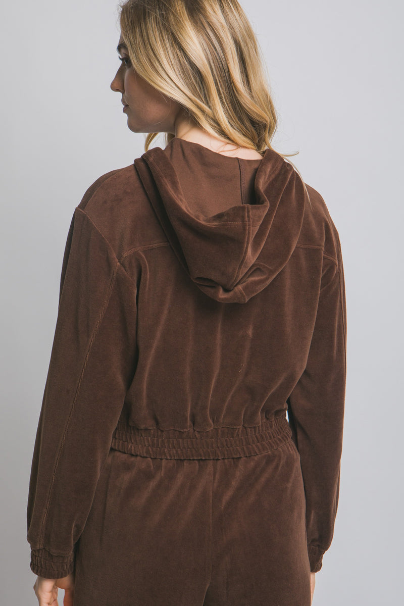 Velour Full Zip Hoodie