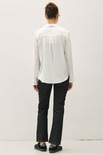 Classic Cut Button Up Long Sleeve Top