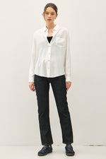 Classic Cut Button Up Long Sleeve Top