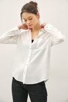 Classic Cut Button Up Long Sleeve Top