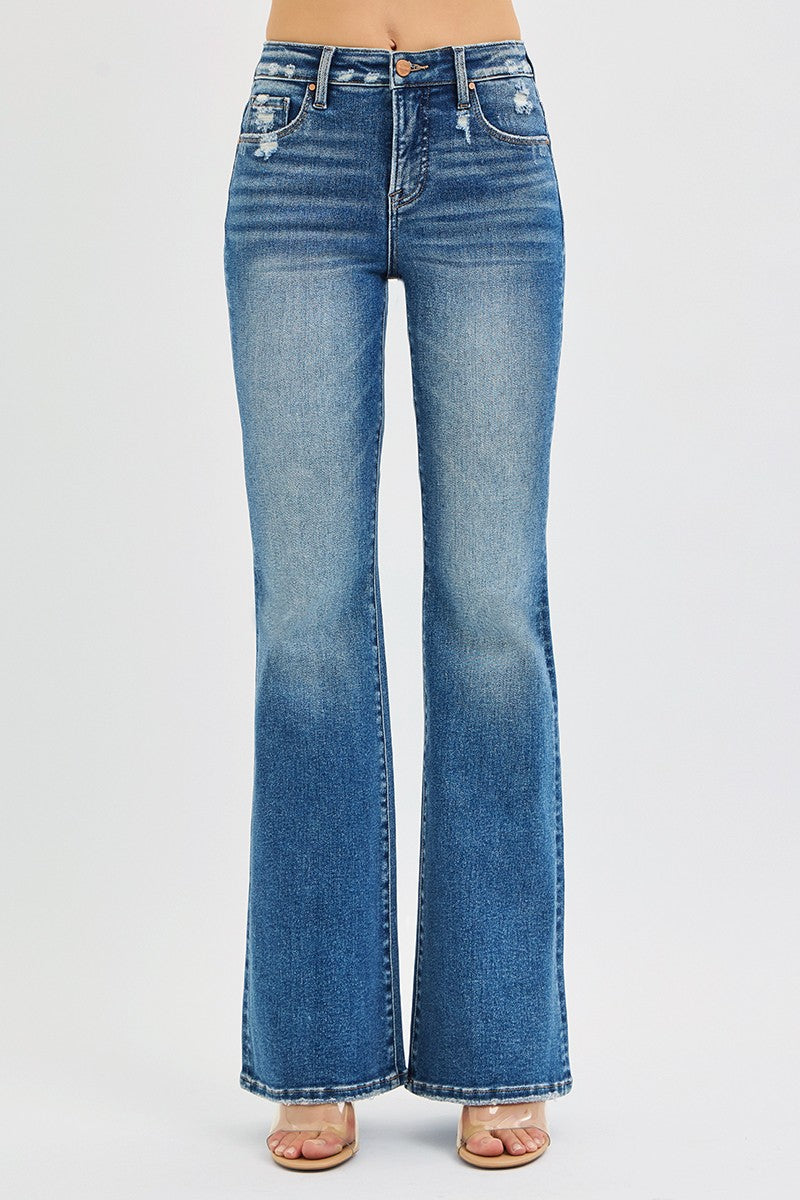 RISEN Tummy Control High Rise Flare Jeans