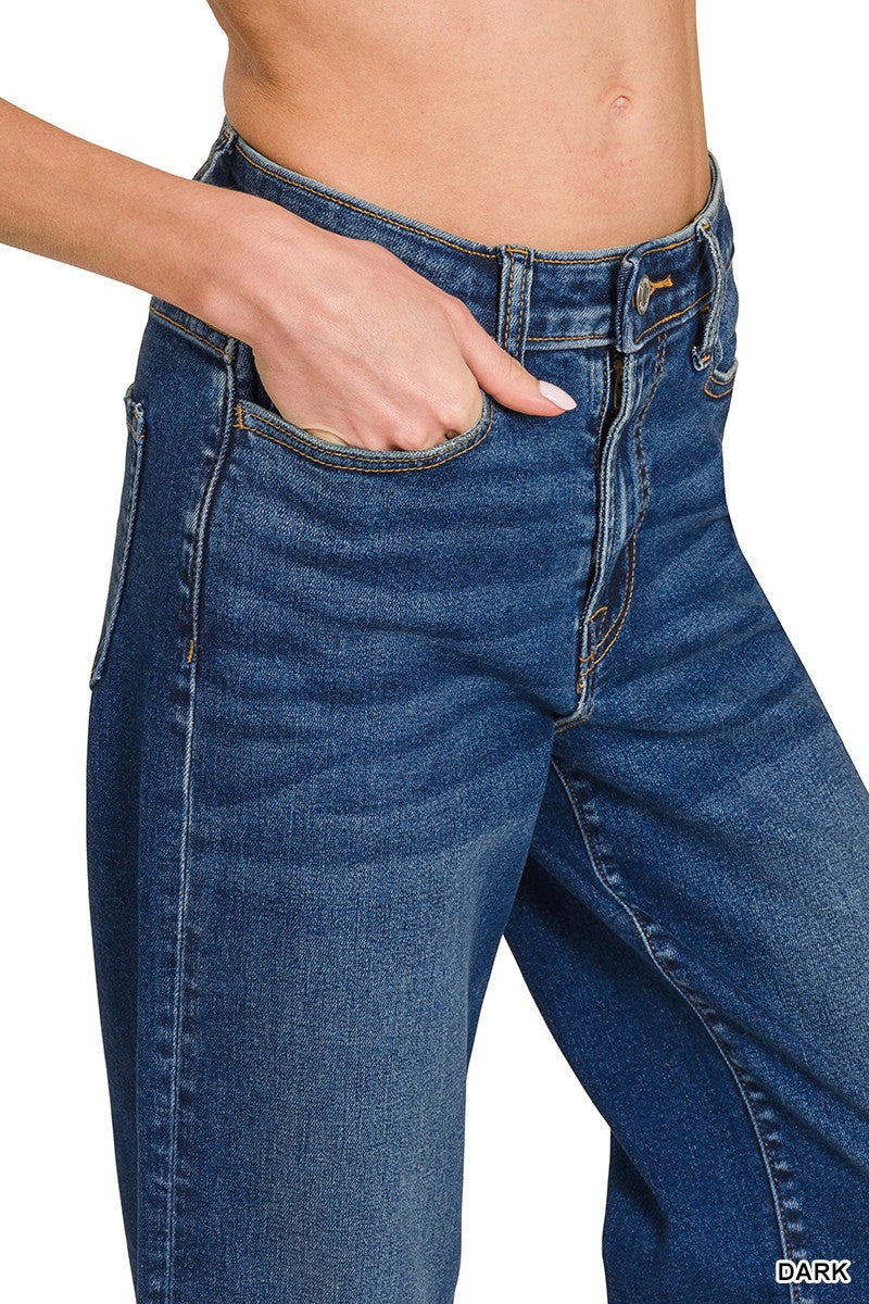 Zenana Dark Wash Wide Leg Jean