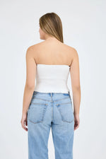 Sweetheart Strapless Sweater Knit Tube Top