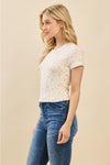 Printed Crewneck Double Layered Top