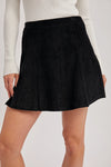 Corduroy Pleated Mini Skirt