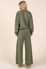 Tied Checkered Wide Leg Pants