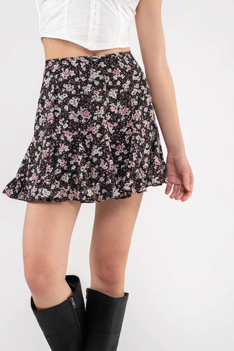 Floral Mini Skirt