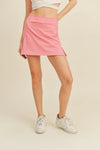 Pink High Waist Tennis Skirt