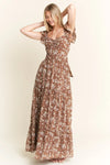 Ruffle Sleeve Tiered Maxi Dress