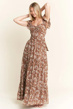 Ruffle Sleeve Tiered Maxi Dress