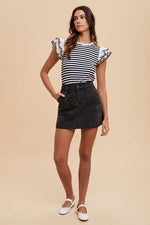 Cargo Denim Mini Skirt