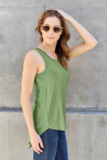 Bamboo Full Size Round Neck Tank