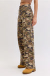 Cello Camo High Rise Wide Leg Jeans