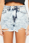 Kancan Full Size Distressed High Waist Denim Shorts