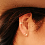 Queen Gold Filled Double Band Ear Cuff