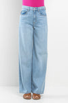 Sneak Peek High Rise Wide Leg Jeans in Medium Light