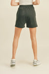 Black High Waist Sweat Shorts