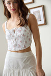 Floral Sleeveless Corset Crop Top