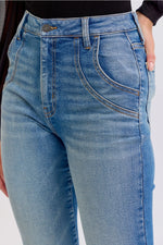 Cello High Rise Wide Leg with Cuff Jeans